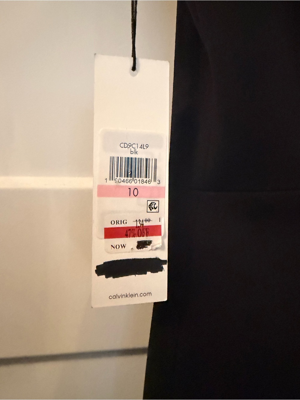 NWT Calvin Klein Black Mesh Illusion Sheath Dress Size 10 MSRP $134 - Picture 3 of 3